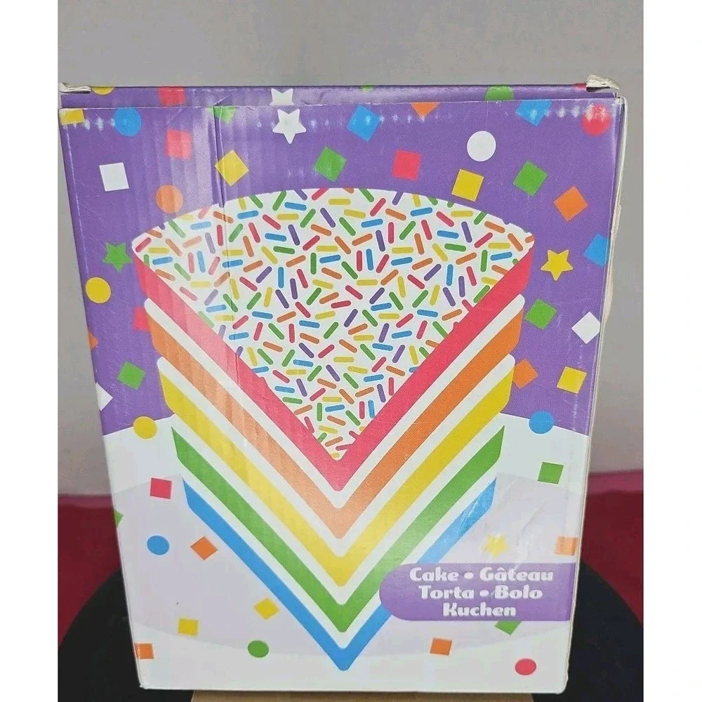Melissa & Doug Rainbow Cake Pieces 5 Layer Wooden Pretend‎ Food Toy